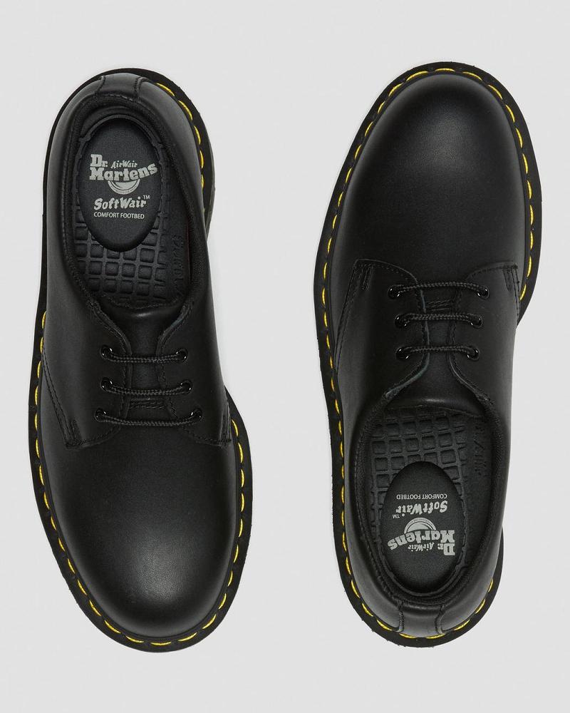 Dr Martens 1461 Slip Resistant Læder Arbejdssko Dame Sort | DK 402QMA